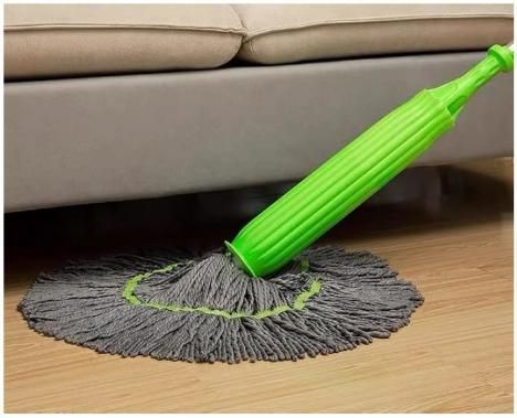 360° Spin Bamboo Mop | Self-Wringing, Reusable Microfiber Pad đ±